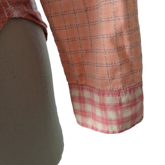 Scotch & Soda Maison Scotch Orange Plaid Shirt - Picture 7 of 7